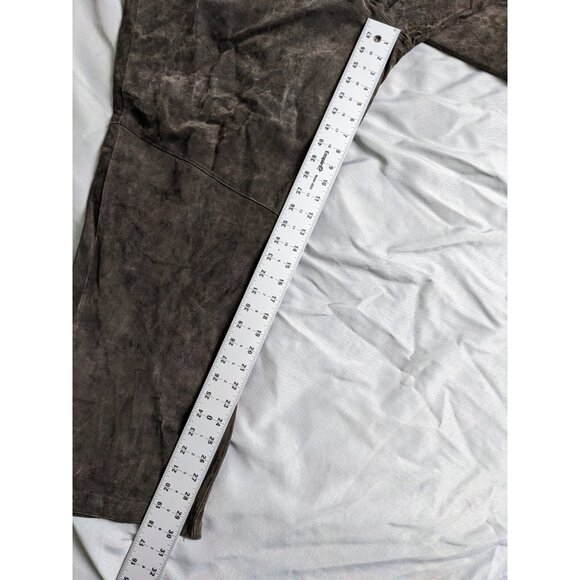 Bagatelle Pants Brown Suede 100% Leather Straight Leg Lined Womens Size 26W - Picture 11 of 12
